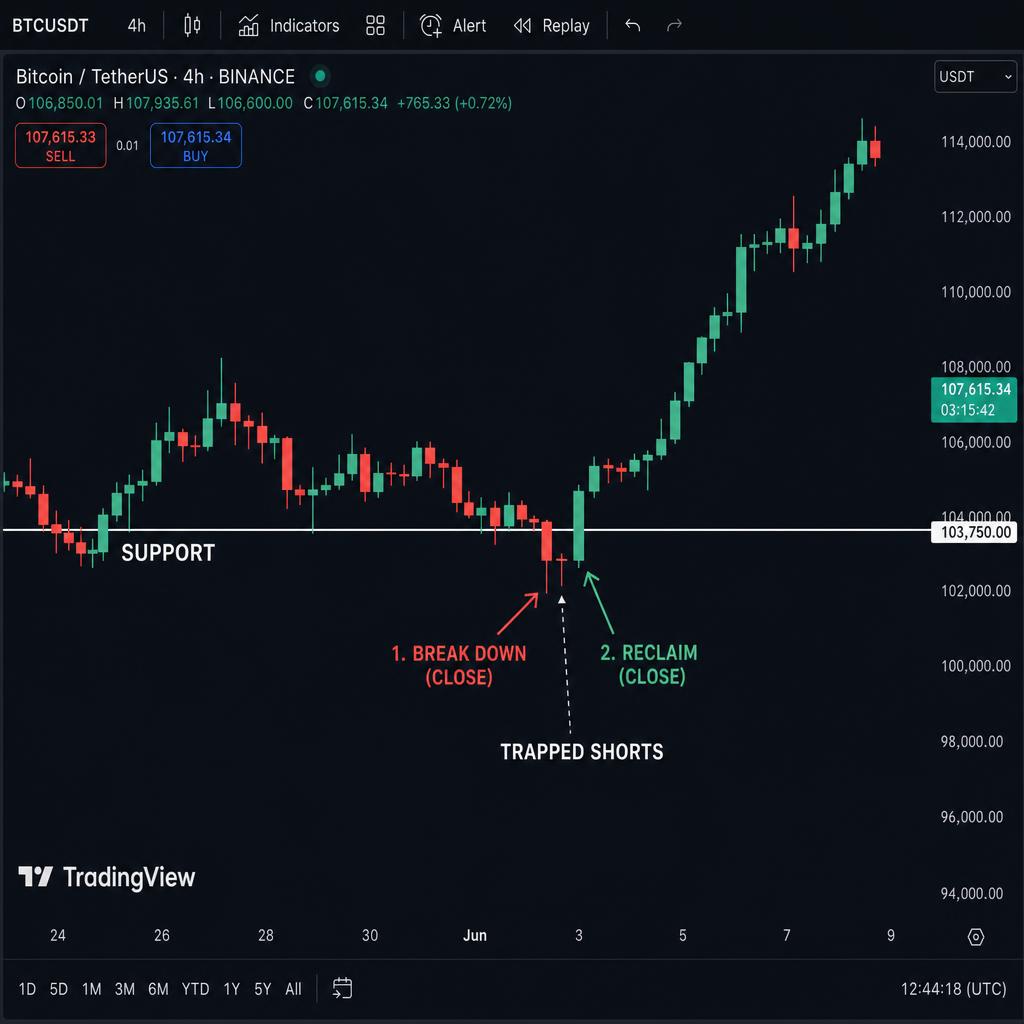 BTC/USDT 4h — takojšnji bullish Clean Double Closed na podpori
